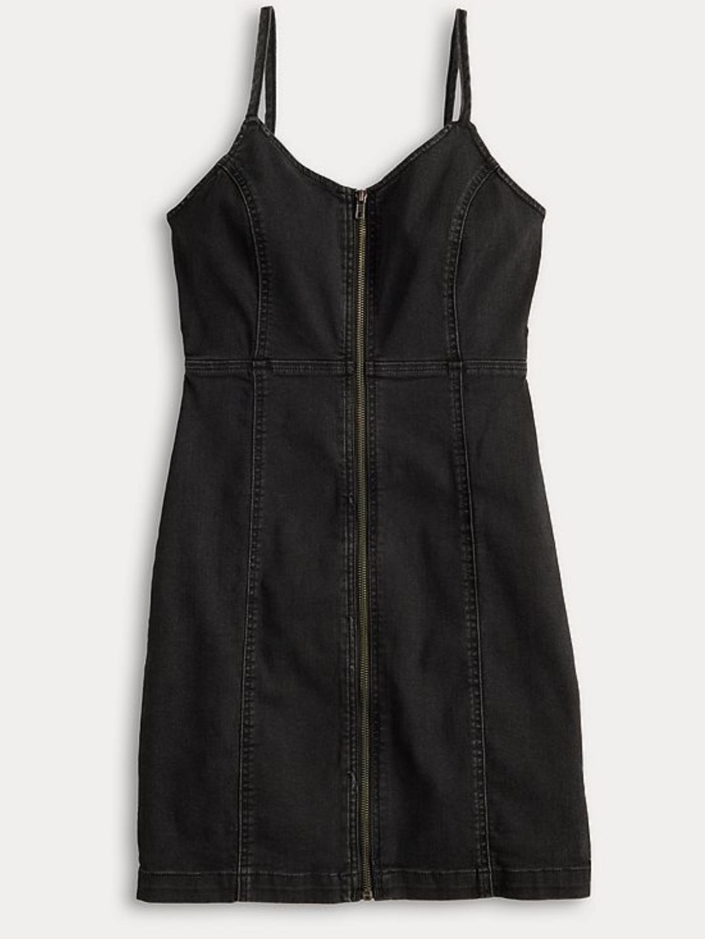 SO Zip Front Mini Denim Dress (Juniors Small)